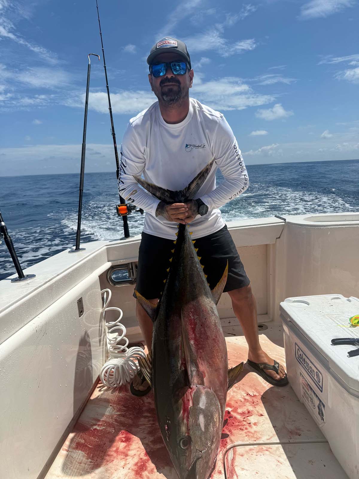 Captain Keylor of the Hooked Up Sport Fishing, Quepos Costa Rica Premium Gear & Tackle onboard Hooked Up